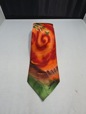 J. Garcia "Snail Garden" Artist Proof #7  Silk Tie 63x3.5 Special Edition